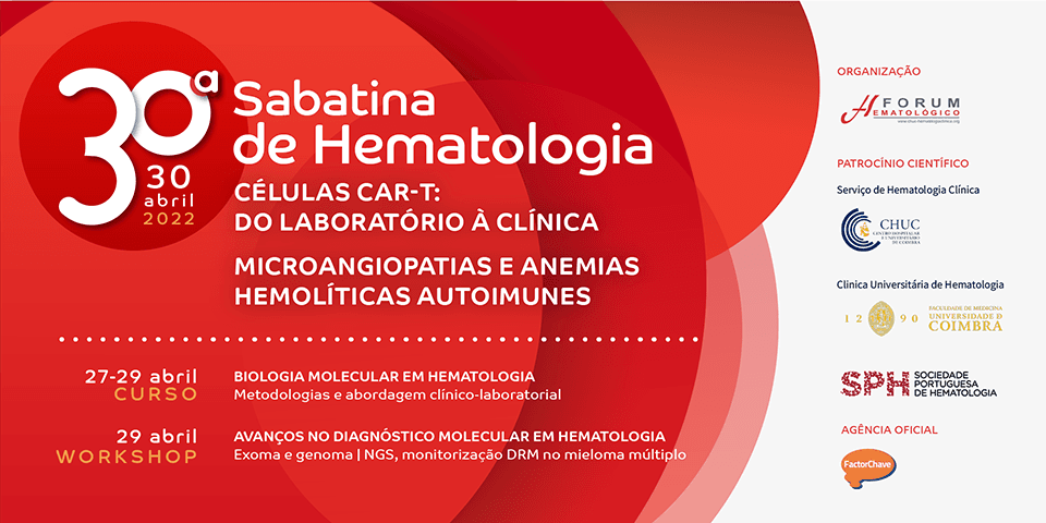 30ª Sabatina de Hematologia, Curso Teórico-Prático e Workshop